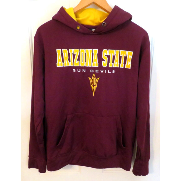 Arizona State Sun Devils Men's Hoodie Sweatshirt Maroon Colosseum ASU - Size M - Picture 1 of 14